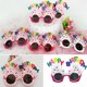 thumbnail image 4 of Jumpingount Gafas de fiesta temáticas de cumpleaños, gafas para pastel, decoración de ropa, regalo, fotografía, gafas de sol portátiles, accesorio Cadenas y cordones para anteojos Rojo Jumpingount AP012698-02, 4 of 6
