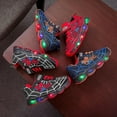 thumbnail image 3 of Chaussures de Sport pour Enfants Spiderman Espadrilles Lumineuses Led pour Garçons, Rouge, 3 of 5