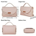 thumbnail image 3 of Sishka Mauve Crossbody Shoulder Bag for Women in Vegan Leather – Stylish Sling with Top Handle & Adjustable Strap, 3 of 9