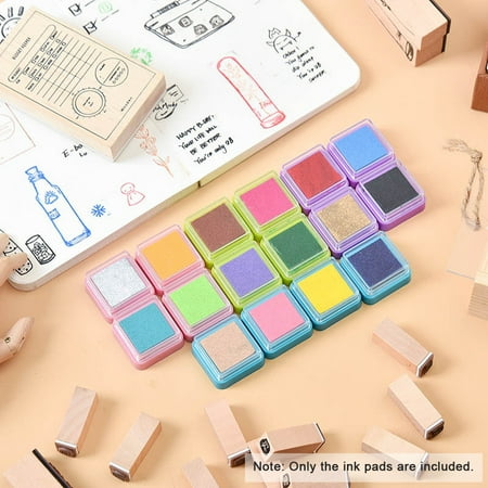 16 Colors Rainbow Ink Pad Finger Paint Cute Ink Pad For Rubber Stamps Seals Diy Scrapbooking Paper Journal Decoration Gift Card Making Walmart Canada
