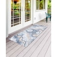 thumbnail image 2 of Marble Texture Front Door Mat Elegant Gray Blue Tone Watercolor Effect Welcome Doormat Indoor Outdoor Entrance Floor Mat Non-Slip Washable Runner Rug for Front Porch Decor 20x47 Inch, 2 of 6