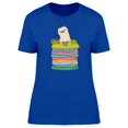 thumbnail image 1 of Cute Kitten On Blankets Cartoon Tee Women's -Image by Shutterstock, 1 of 1