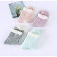 thumbnail image 5 of DQRPSEETB 4 Pairs Patchwork Fuzzy Socks Womens Cozy Fluffy Winter Cabin Slipper Warm Soft Thick Comfy Socks Women's Socks,Black Ankle Socks Pink, 5 of 7
