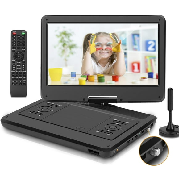 Feihe 16.5" Portable TV/DVD Player Combo with 14.0" Large HD Swivel Screen and Digital TV ATSC Tuner/HDMI/USB/AV/Audio, Built-in Battery, Dual High Volume Stereo Speakers