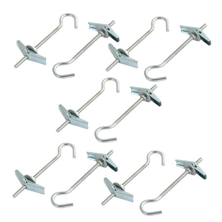 

10Pcs M4x90mm Carbong Steel Toggle Anchor Eye Screw Hook Washer Nut Assortment