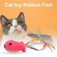 thumbnail image 2 of Visland 5 Pcs Chat Coloré Ruban Forme de Poisson Jouant Peluche Interactive Teaser pour Chaton, 2 of 8