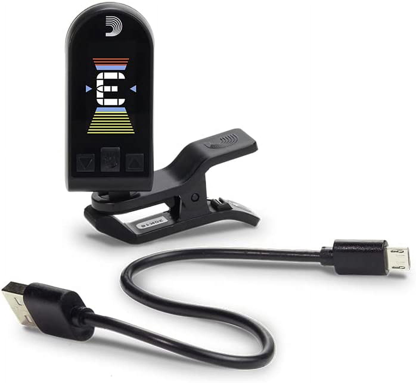 D'Addario Equinox USB Rechargeable Headstock Tuner Black