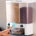 thumbnail image 4 of Wall Mounted Dry Food Dispenser Grains Rice Bucket Rice Storage Tank Space Saving Containers for Kitchen Gadget, 4 of 9