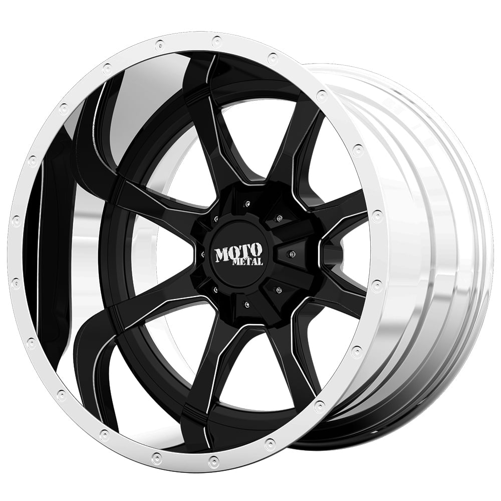Moto Metal MO201 20x10 8x170 18mm Black/Chrome Wheel Rim 20" Inch