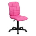 thumbnail image 1 of Kingfisher Lane Modern Vinyl Quilted Mid-Back Office Chair in Pink, 1 of 6