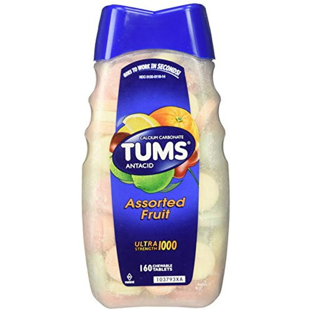 Tums Antacid/Calcium Ultra Strength 1000 Assorted Fruit Supplement 72