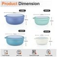 thumbnail image 2 of Walchoice 8-Piece Mixing Bowls with Airtight Lids, Plastic Wide Prep Bowls Nesting Bowl Set for Storage, Preparing, Freezer & Dishwasher Safe, Multiple Sizes, 2 of 7