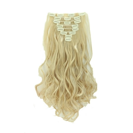S Noilite Long Curly Wavy Clip In Hair Extension Heat Resistant