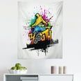 thumbnail image 1 of Youth Tapestry, Young Man Hip Hop Culture Graffiti Art and Street Culture Performer Colorful Grunge, Fabric Wall Hanging Decor for Bedroom Living Room Dorm, 5 Sizes, Multicolor, by Ambesonne, 1 of 1