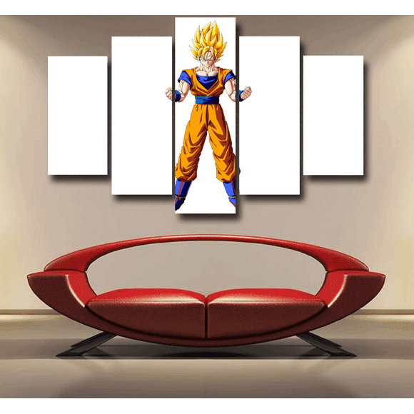 Goku Transformation Thunder Black Super Saiyan Epic 5Pc Canvas