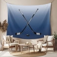 thumbnail image 2 of Navy Blue Ombre Large Tapestry for Bedroom Wall Hanging Tapestry, Black Hockey Sticks Minimalist Style Ceiling Backdrop Tapestries Poster Blanket Wall Decor for Teens Room Living Room Dorm 100" x 59", 2 of 8