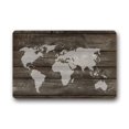 thumbnail image 1 of RYLABLUE Art Print World Map on Wood Doormat Mat 23.6x15.7 inches, 1 of 2