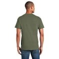 thumbnail image 5 of Gildan Short Sleeve T-Shirt for Men - L Size | 50/50 Cotton/Poly Crew Neck Tee, Heather Military Green, 5.3 oz, 5 of 6