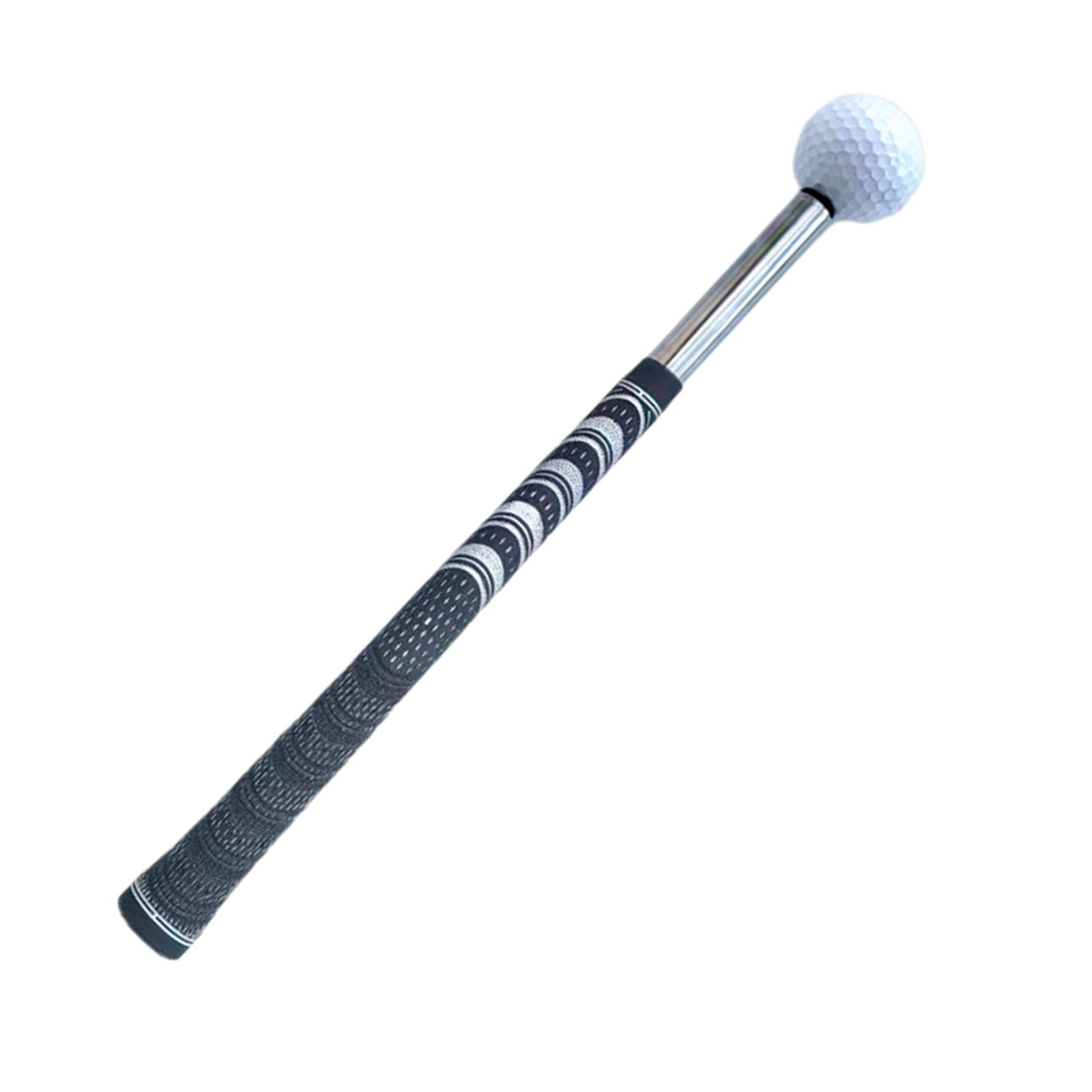 Golf Swing Trainer Golf Warm up Club Nonslip Grip Lightweight Adjustable Golf Swing Training Aid Golf Practice Rod for Speed Office Garden black