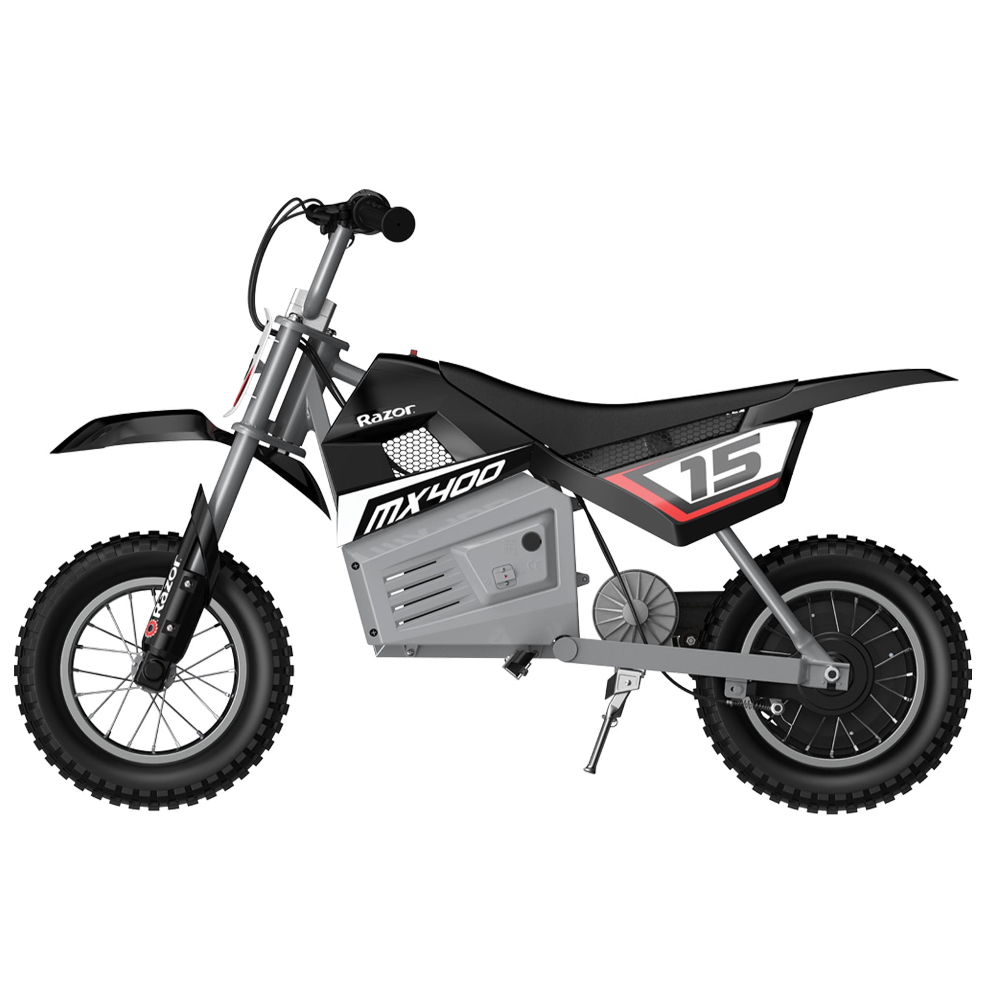 Razor MX350 & MX400 Dirt Rocket Electric Motorcycle Dirt Bike, Black & Red
