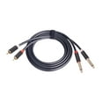 thumbnail image 2 of Cable de audio RCA doble de 1/4 a 6,35 mm, macho a macho, cable convertidor de audio 15 millones, 2 of 9
