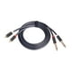 thumbnail image 2 of Cable de audio de 1/4 RCA a 6,35 mm macho-macho de 2 vías Cable de altavoz de audio Audio duradero 15 millones, 2 of 9