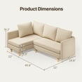 Lofka Modern Sectional Couch, Convertible L Shaped sofa for Home ...
