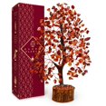 thumbnail image 1 of Árbol de cristal KARMAPLEDGE Cornelian 22-24 cm hecho a mano, 1 of 8