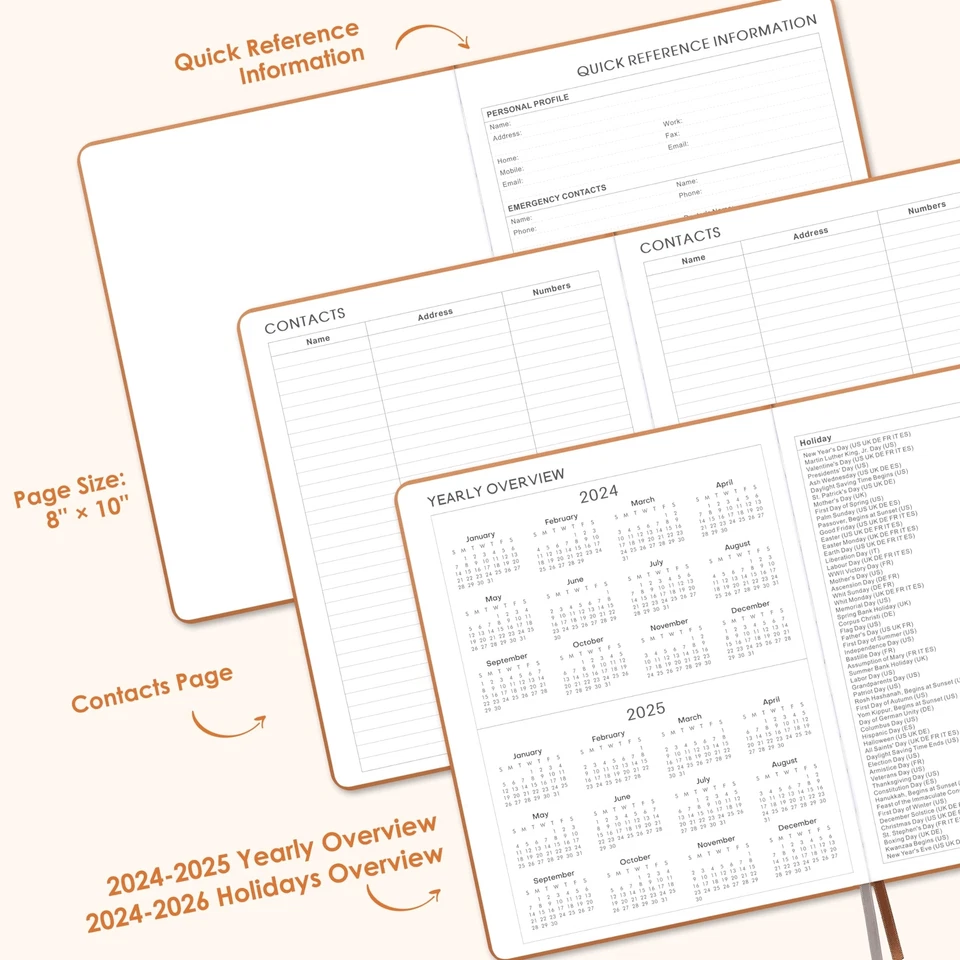 2024-2025 Planner - Hardcover Planner 2024-2025, Jul. 2024 - Jun. 2025, Weekl...