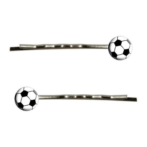 Soccer Ball Bobby Pin Hair Clips