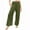 Army Green, variant on THDHVS Girls Pants Kids Cotton Linen Casual High Waist Wide-Leg Long Pant Loose Trousers with Pocket 4-14 Years