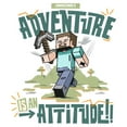 thumbnail image 2 of Girls Minecraft Classic Steve Adventure Is an Attitude T Shirt, 2 of 4