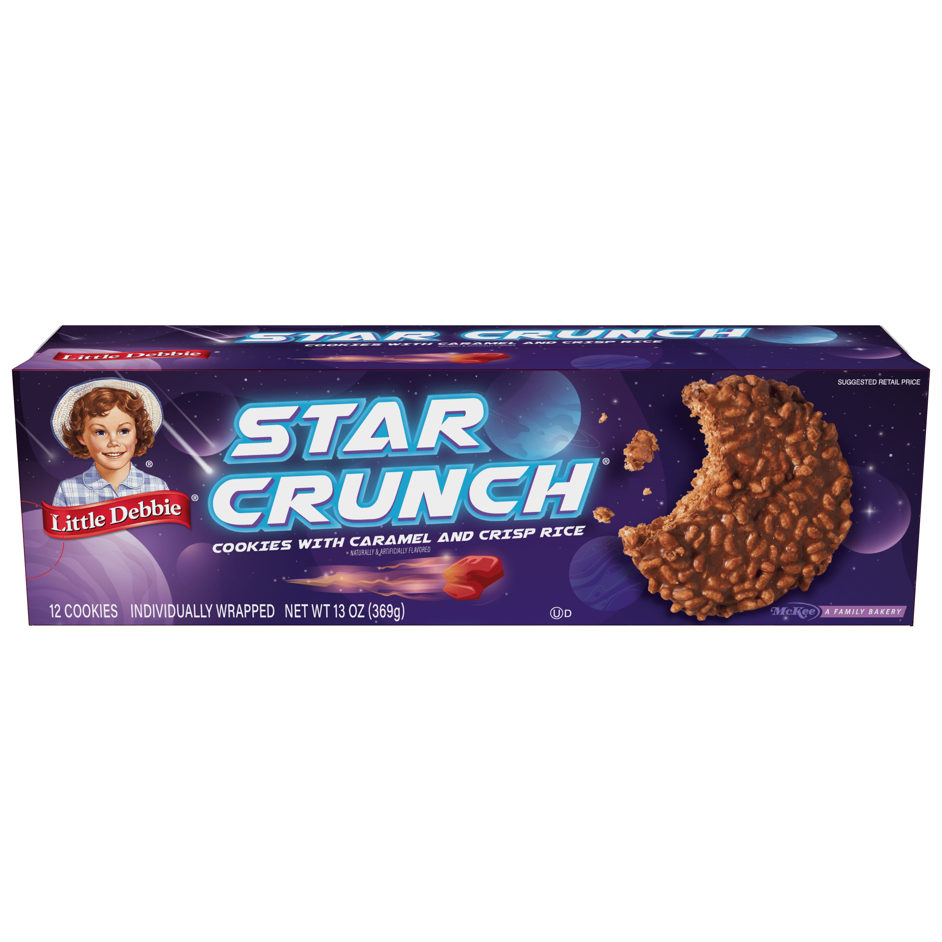 Little Debbie Star Crunch Cosmic Snacks, 13 oz (12 count)