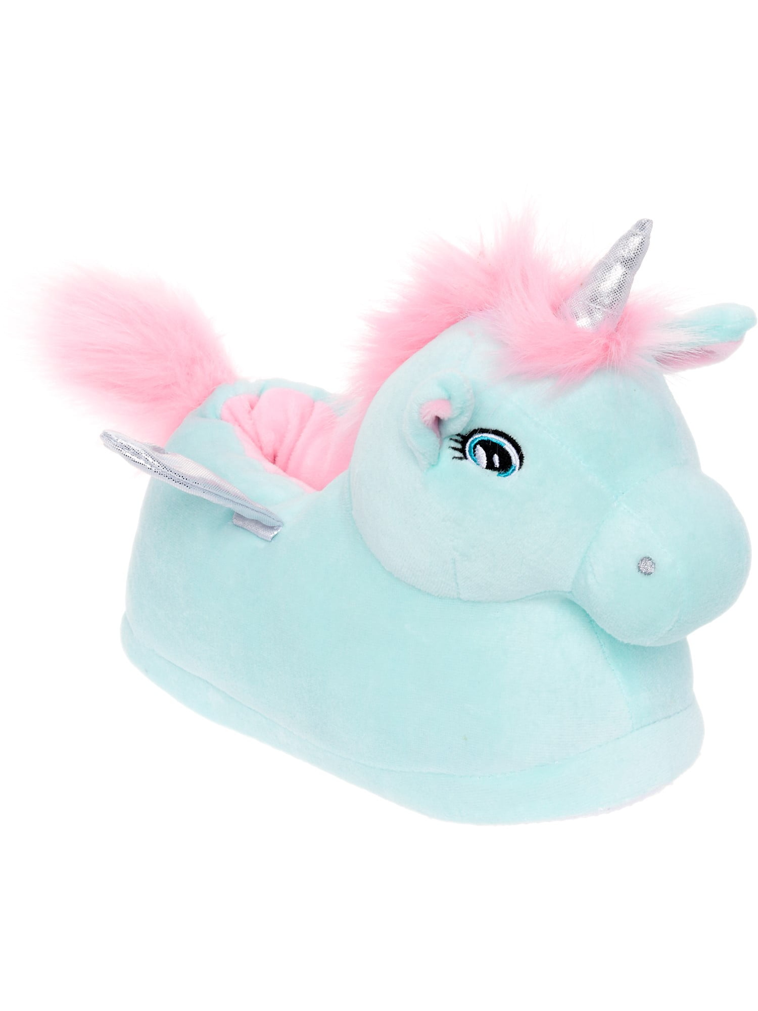 Photo 1 of Silver Lilly Rainbow LED Light Up Pegasus Plush Novelty Animal Slipper