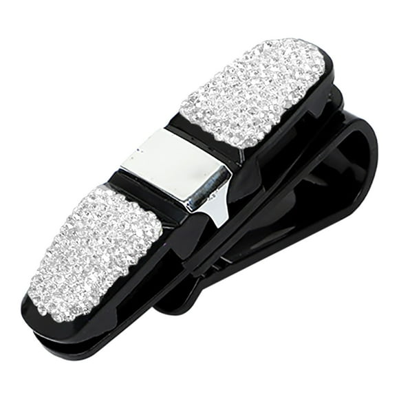 Ynlkorvg Electrical Tools Diamond Car Sun Visor Eyewear Holder Car sunglasses holder Car sun visor bill