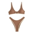thumbnail image 4 of Traje de baño cómodo para mujer Traje de baño de bikini de color sólido con estilo OAVQHLG3B Store  lin121212, 4 of 4