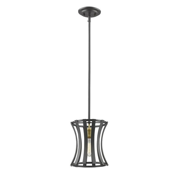 1 Light Mini Pendant in Architectural Style 8.5 inches Wide By 9.5 inches High Bailey Street Home 372-Bel-2334122