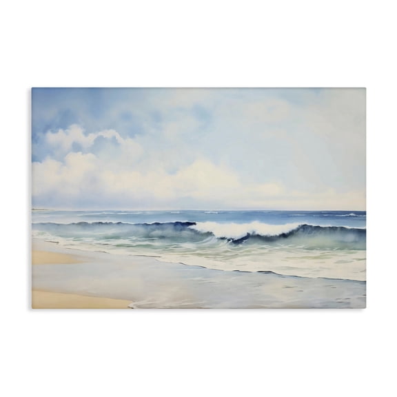 Stupell Industries Transitional Watercolor Beach Serenity Canvas Art, 24 x 16, by Creative Studio