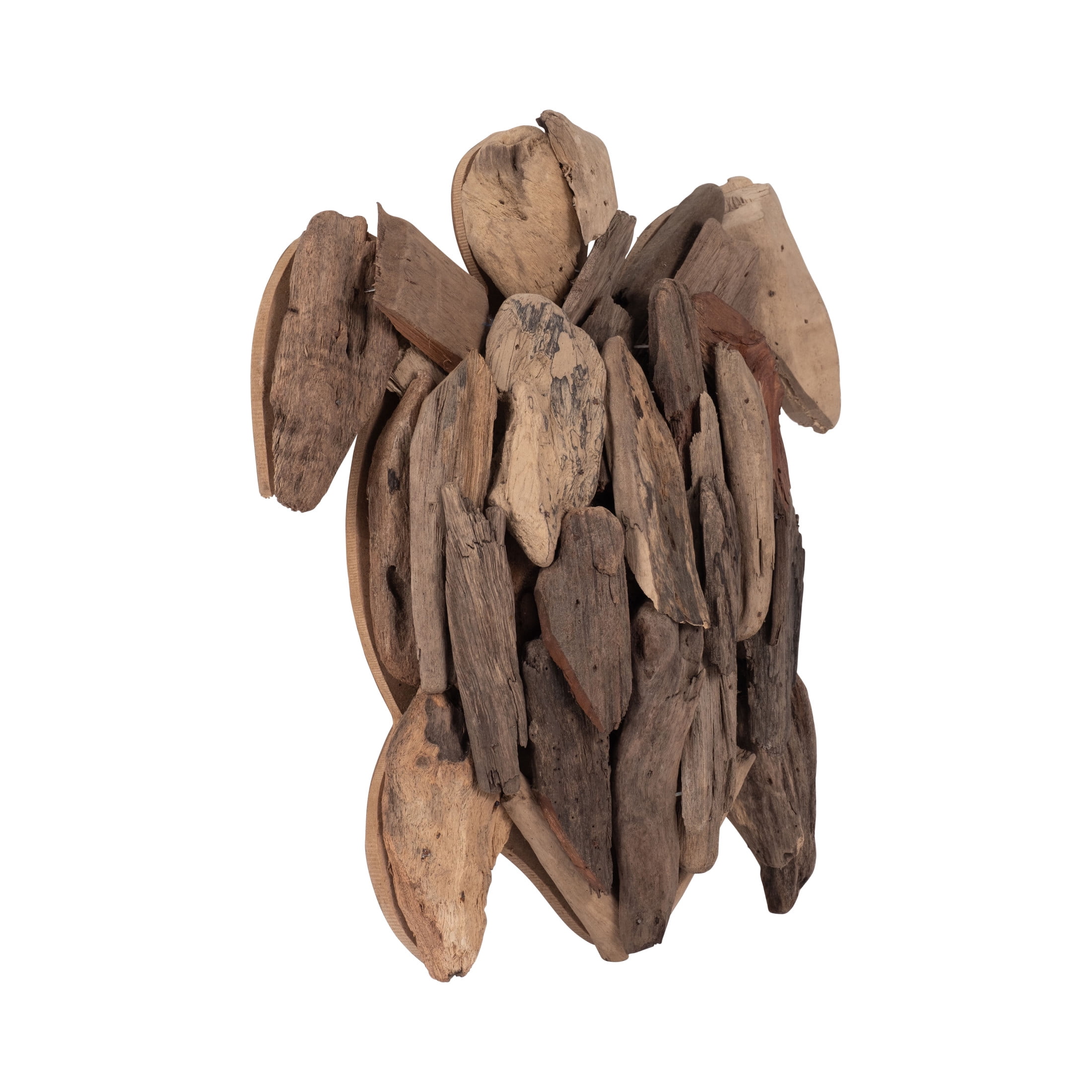 Driftwood Turtle Figurine Sculpture for Home Decor - Decorative Statue for Bathroom, Office, and Living Room Styling - Coastal Accent for Entryway and Bedroom Wall Decor - 12", Brown
