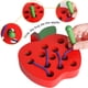 thumbnail image 2 of Juguete De Gusano Tejido Con Cordones De Manzana De Madera, Juguete De Viaje De Aprendizaje Divertido, Habilidad De Motor Fino, Regalo Educativo, Juguetes Para Niños Pequeños De 3 Años Jormftte WMZL-1329, 2 of 7
