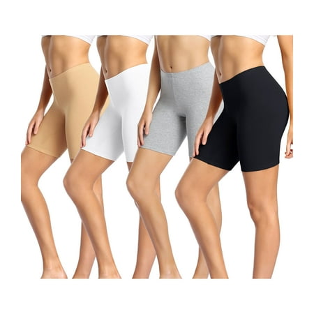 wirarpa Women s Cotton Boy Shorts Underwear Anti Chafing Soft Biker Short Plus Boy Shorts Panties Multicolor Size 7