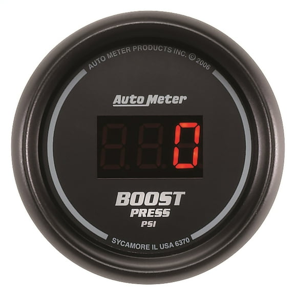 AUTO METER 6370 2-1/16IN BOOST, 0-60 PSI, DIGITAL BLACK