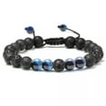 thumbnail image 2 of K-KED Natural Tigers Eye Lava Rock Bracelet for Men Women Healing Energy Bead Jewelry-1 Pcs Blue Tiger Volcanic, 2 of 6
