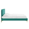 thumbnail image 5 of Modway Phillipa Performance Velvet King Platform Bed in Teal, 5 of 9