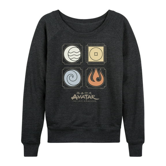 Avatar - The Last Airbender - Nations Symbols - Women's Lightweight French Terry Long Sleeve Shirt