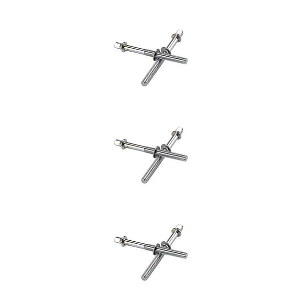 Eigraketly 2 Pieces Professional Practical Drum Screws Lightweight Drum Percussion Tension Metal Instrument Wear-resistant Key-Screw Rods Type1 NO1 Eigraketly CBP470848