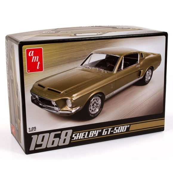 AMT: 1:25 Scale Model Kit - 1968 Shelby GT500 - Lime Gold, 80 Parts - Authentic Vehicle Building Kit, Replica Classic Car, Skill Level 2, Age 14+