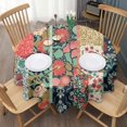 thumbnail image 3 of Pioneer Flower Floral Print Pattern Round Tablecloth 60"x60",Wrinkle Wipeable Table Cloth for Kitchen Dining Room Picnic Patio Party, 3 of 6