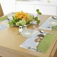 thumbnail image 4 of Ambesonne Funny Place Mats Set of 4, Shower and Hedgehog, Standard Size, Green Pale Blue, 4 of 6