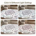 thumbnail image 7 of ODIKA 6'x9' Washable Area Rug Boho Oushak Whimsical Blush Dorm Pastel Sage Nursey Pink Refined for Dining Room, Under Table, Office Décor, Non-Slip Chair-Friendly, 7 of 7